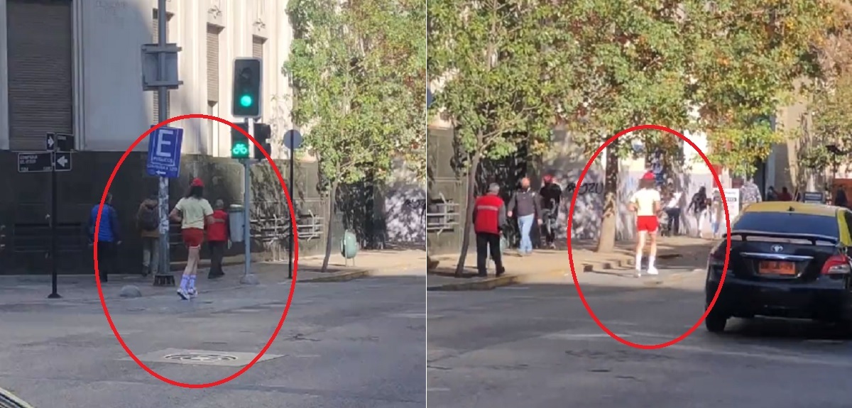 Hombre salió a trotar con look idéntico a Forrest Gump en pleno centro de Santiago: se viralizó