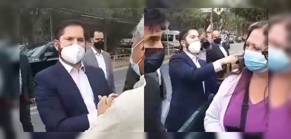 Viralizan particular reacción de Boric tras ser increpado por vecina de Cerro Navia: “Salga de acá”