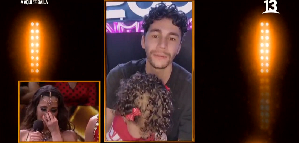 Yamna Lobos se emocionó con saludo de su hija y esposo en Aquí se baila