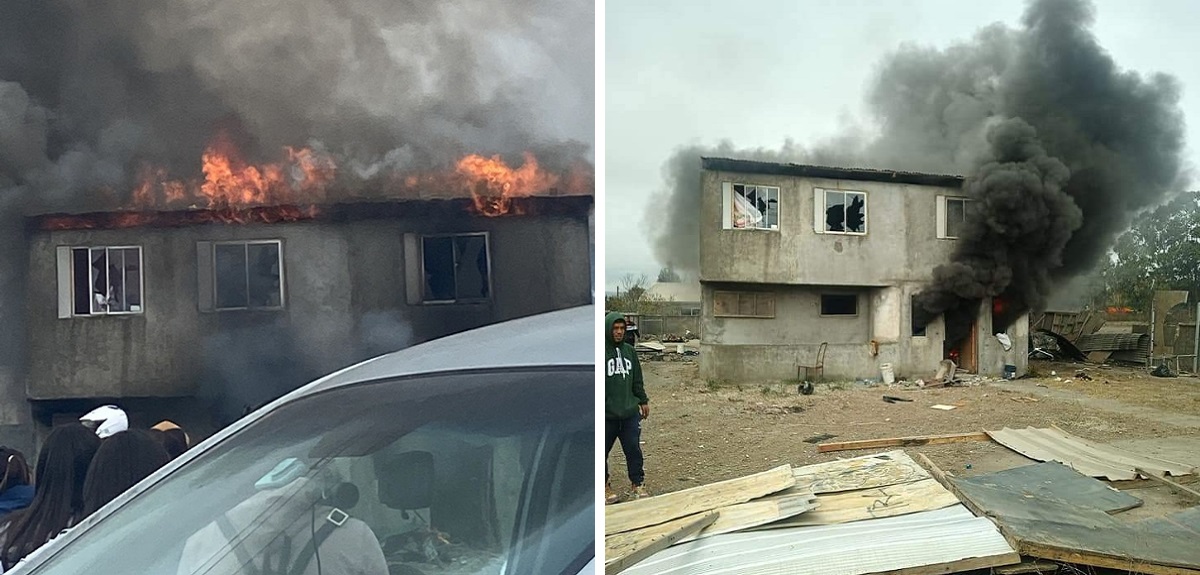 Grupo de jóvenes apedreó y quemó casa donde hallaron muerto al adolescente desaparecido en Coronel