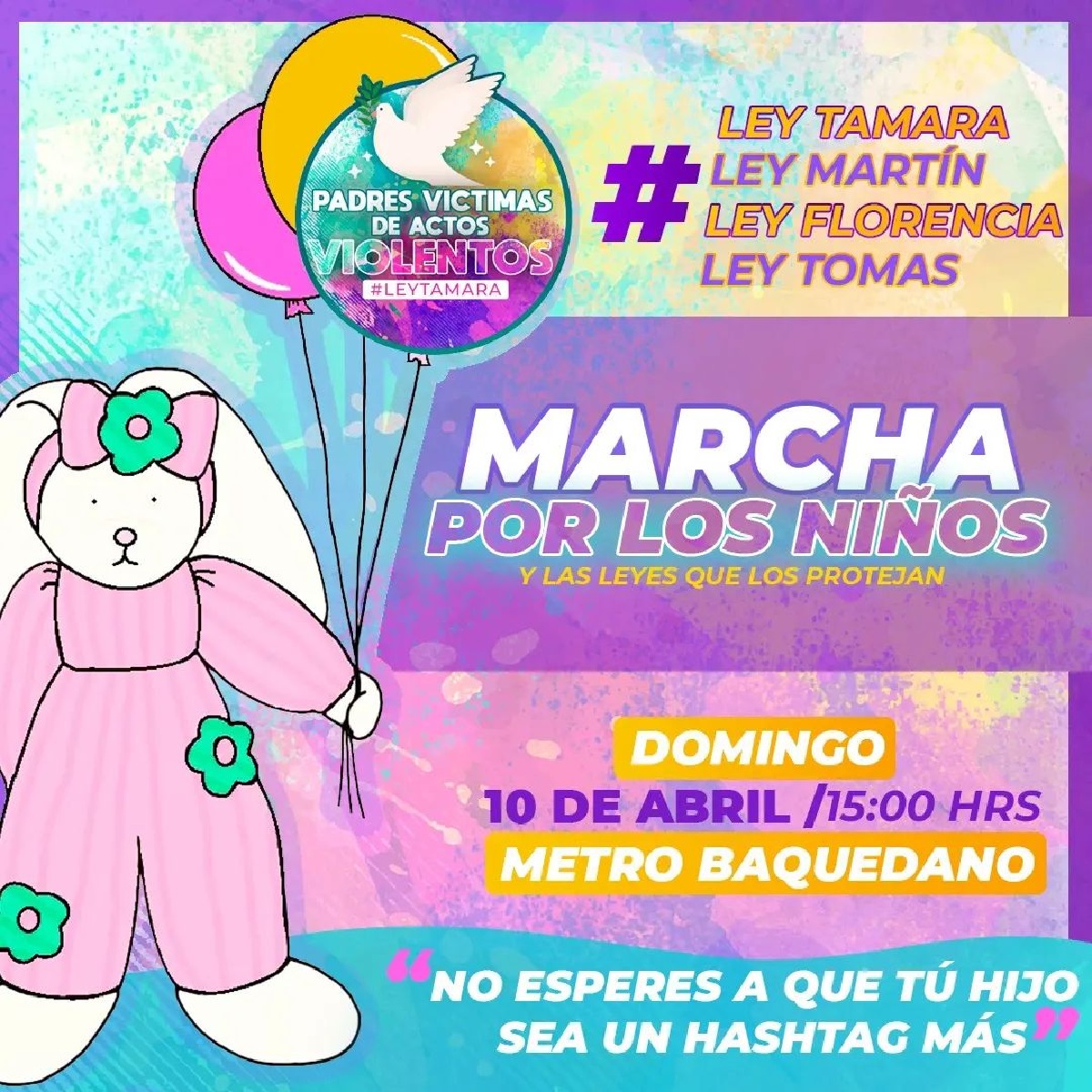 invitación marcha por los niños