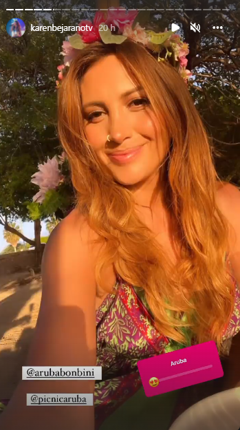 Las románticas y paradisíacas postales de Karen Bejarano y Juan Pedro Verdier en Aruba