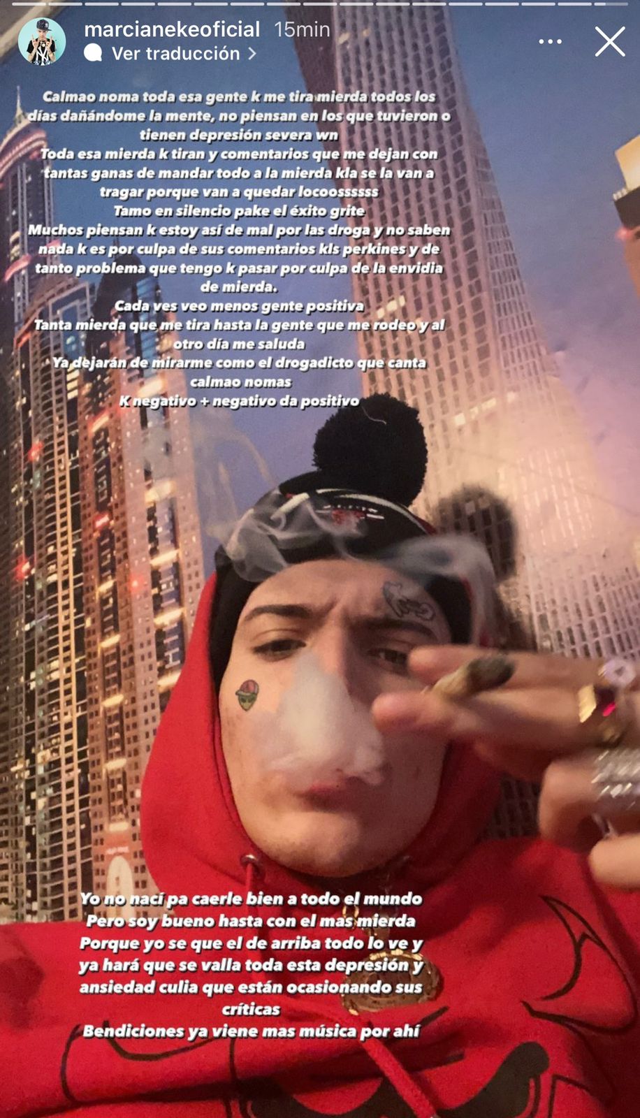 Marcianeke habló de sus problemas de salud mental
