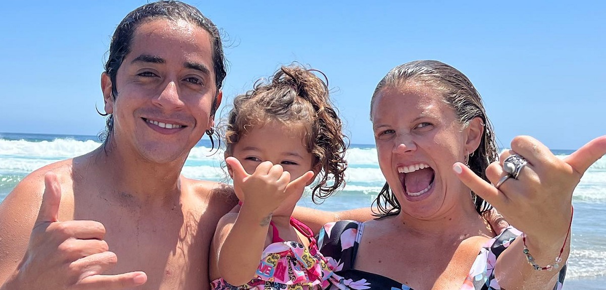 Ornella Dalbosco mostró cómo avanza su embarazo durante vacaciones con Fernando Godoy y su hija Lua