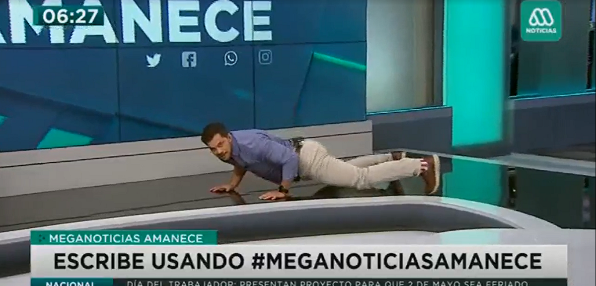 Simón Oliveros se lució al hacer popular challenge de TikTok en Meganoticias