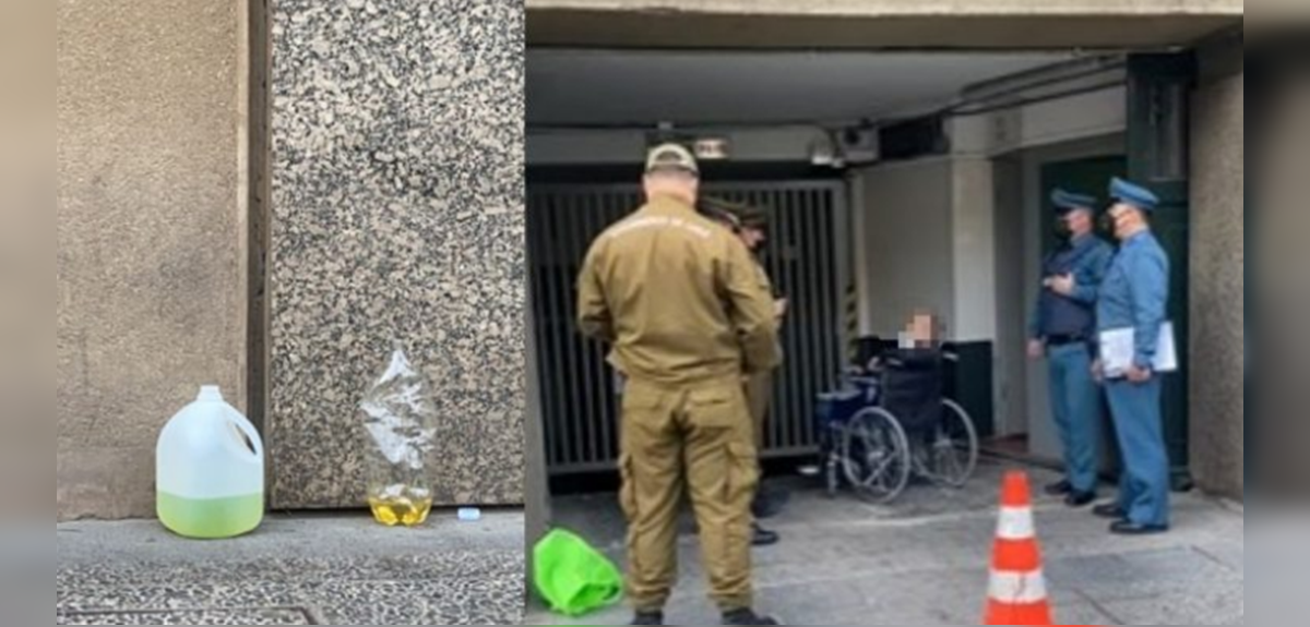 Sujeto intentó quemarse con acelerante a las afueras de La Moneda: Carabineros detuvo la acción