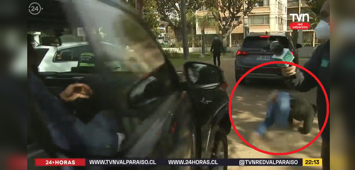 24 Horas mostró estrepitosa caída de hombre tras actividad de subsecretario de Prevención del Delito