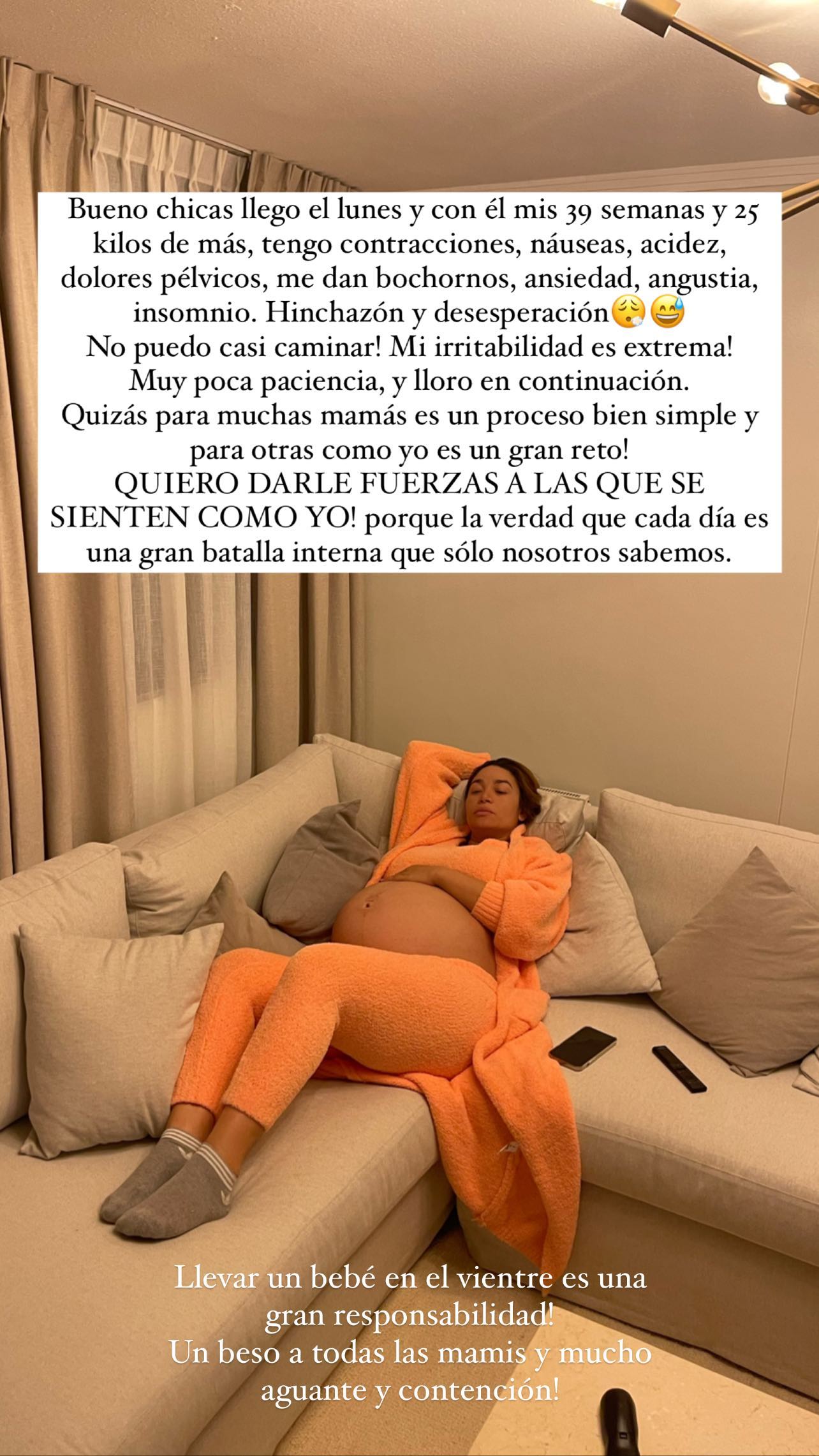 Lisandra Silva relató difíciles momentos en la recta final de su embarazo: "No puedo casi caminar”