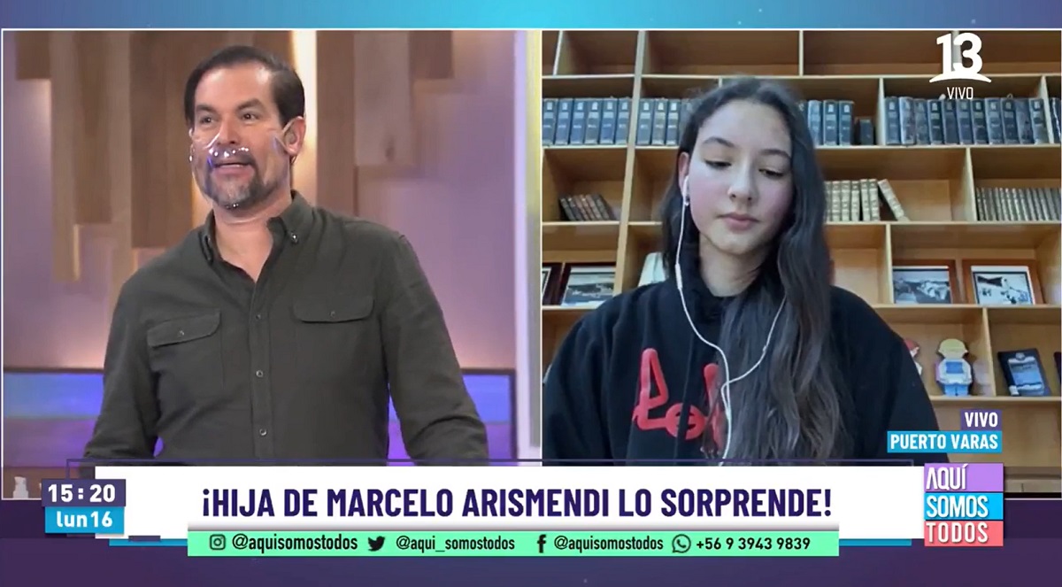 Marcelo Arismendi y su hija en Aquí somos todos