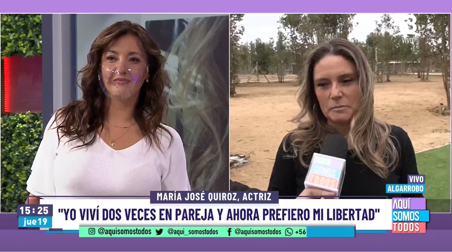 María José Quiroz en Aquí somos todos