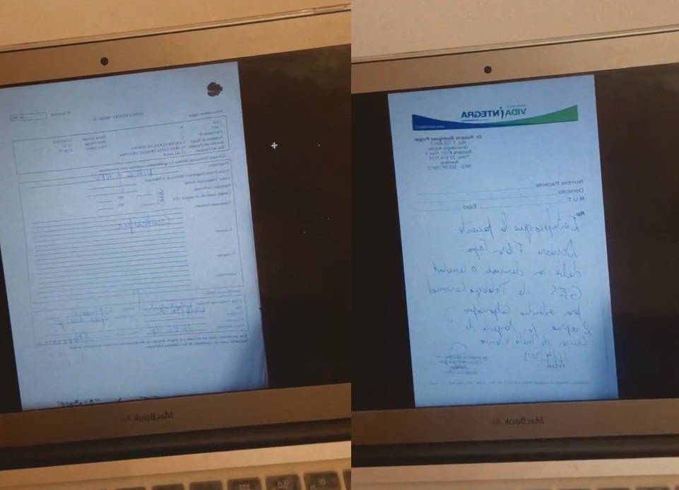 Pruebas de Denisse Flores en Instagram Live