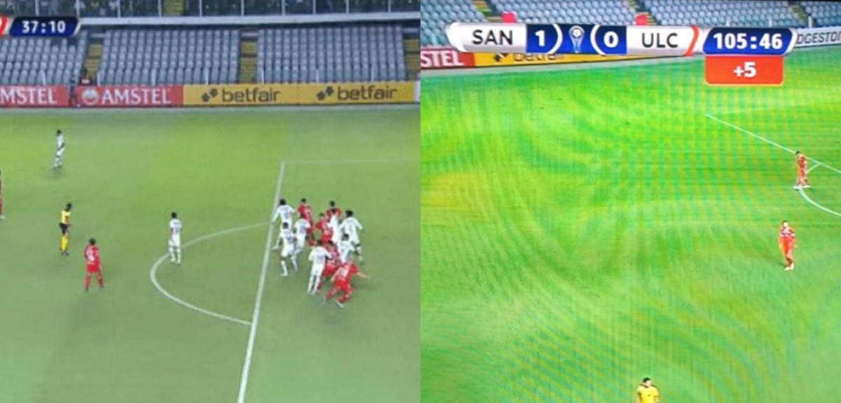 Gol mal anulado y polémica pelea: La Calera sufrió dolorosa derrota con Santos en la Sudamericana