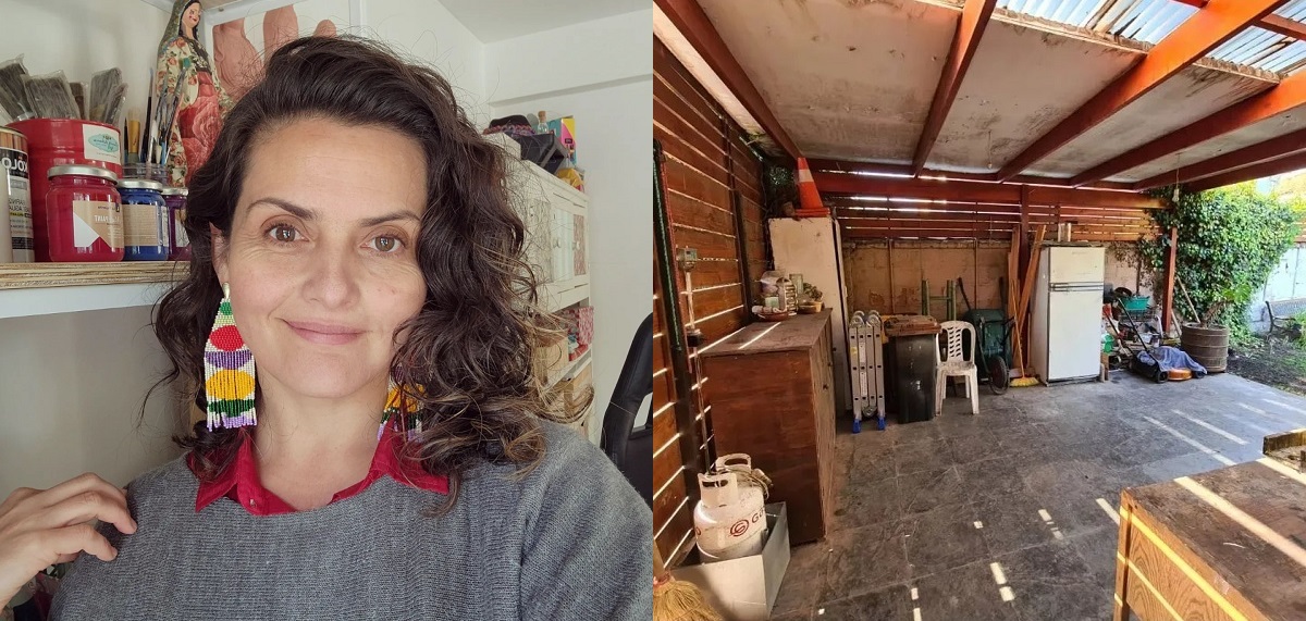 Connie Achurra mostró impresionante antes y después de su terraza techada: 