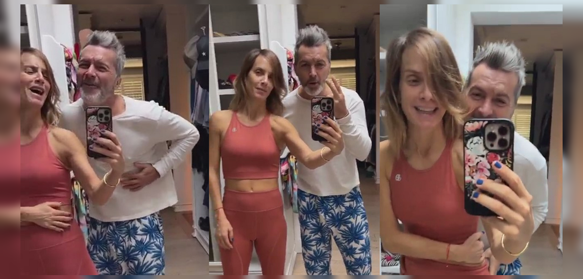 Cristián Sánchez tuvo graciosa aparición en videos de su esposa en Instagram: apareció en pijama