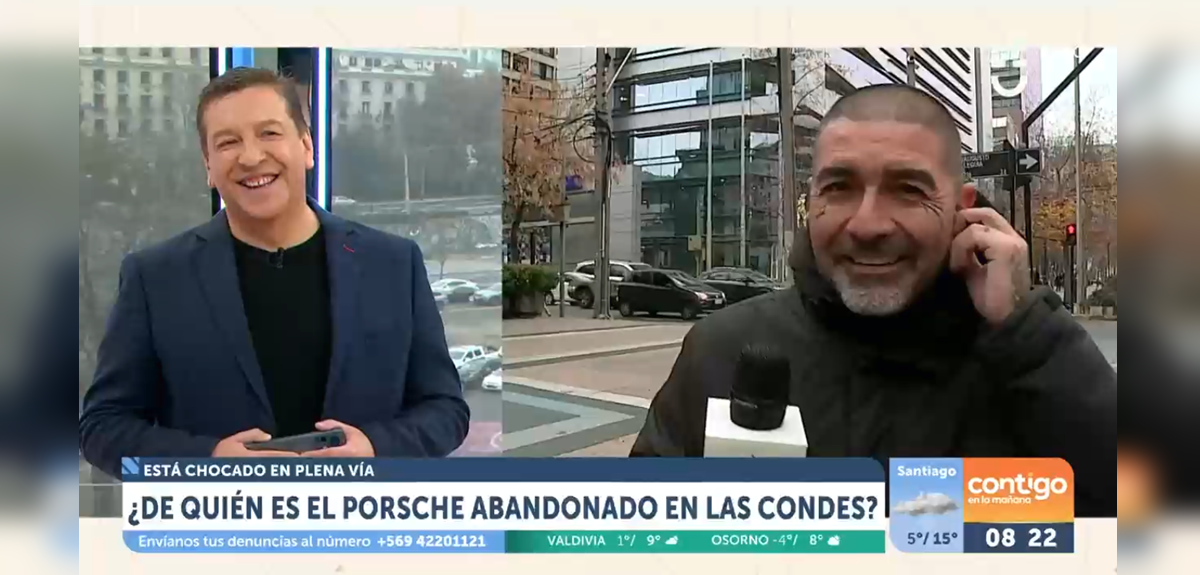 DJ Méndez apareció de sorpresa en despacho de CHV y protagonizó cómico momento: terminó como notero