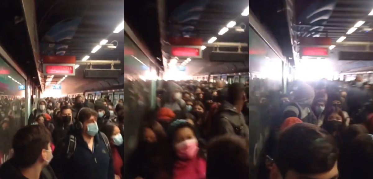 Falla técnica en Metro Las Rejas provocó explosión: videos dan cuenta de 'estampida' de pasajeros