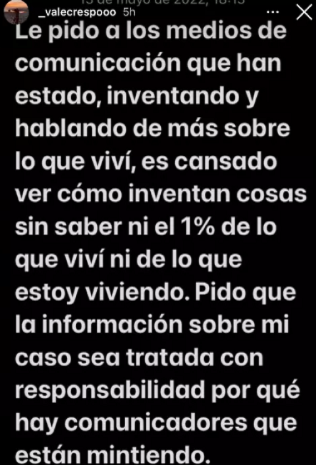 Hija de exintegrante de Garibaldi rompió el silencio