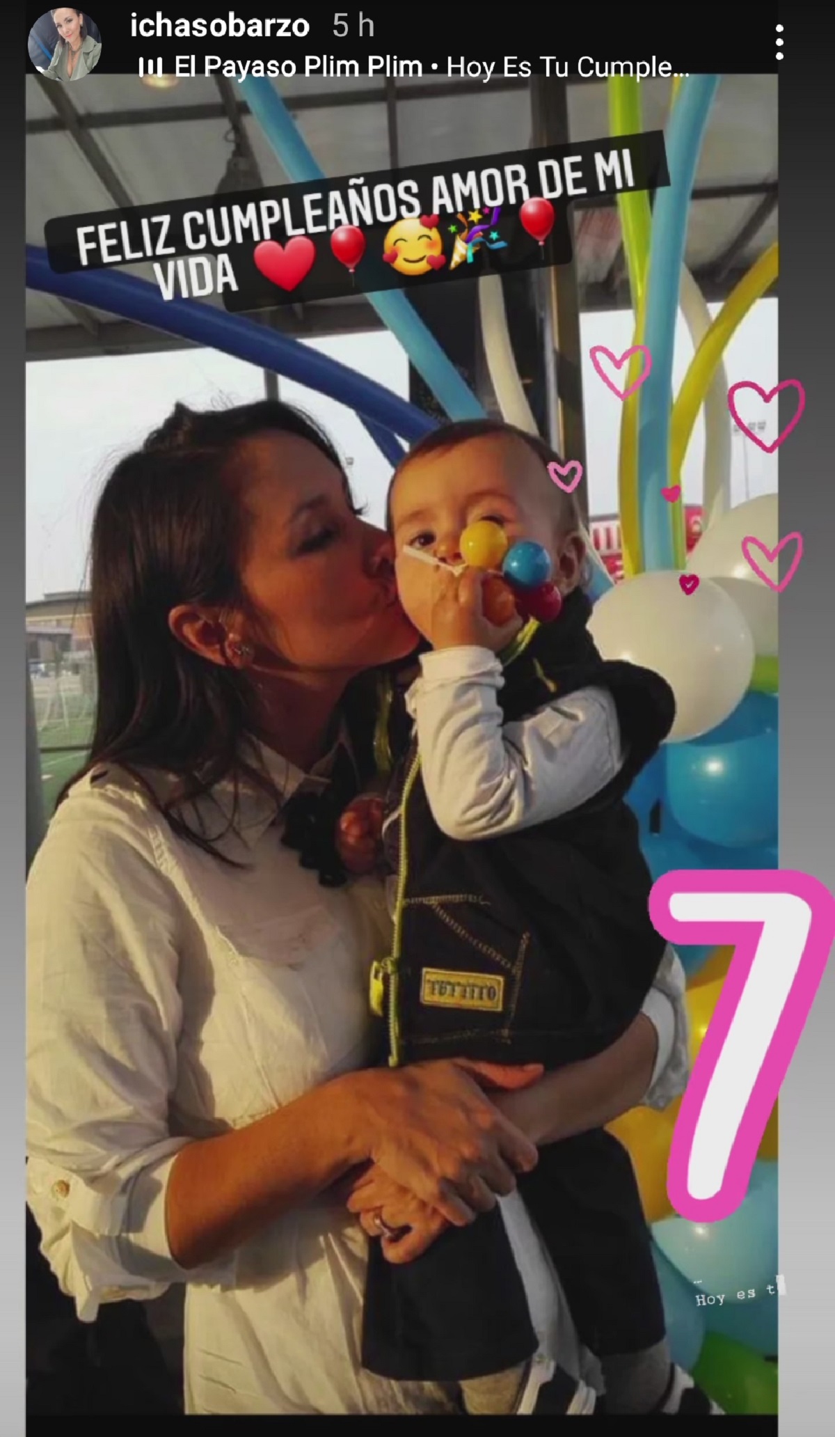 Icha Sobarzo cumpleaños hijo Lukas