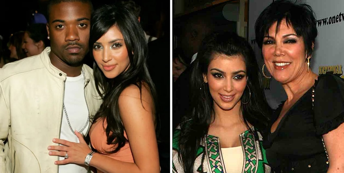 Kim Kardashian con ex pareja Ray J y Kris Jenner