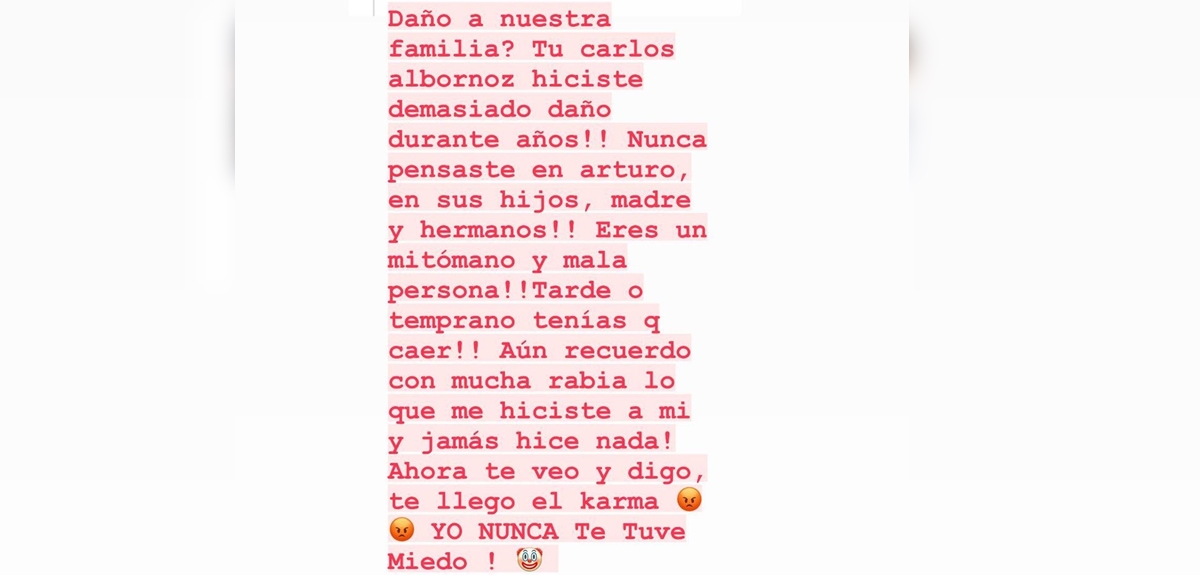 Marité Matus se lanzó contra primo de Arturo Vidal: "Aún recuerdo con mucha rabia lo que me hiciste"
