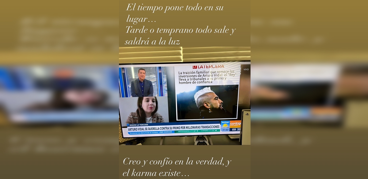 Marité Matus reaccionó a querella que interpuso Arturo Vidal contra su primo: "El karma existe"