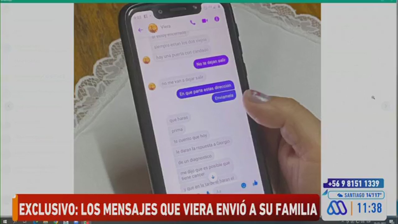 “Si sales de aquí, sales sin dientes”: revelan mensajes que envió chilena secuestrada en Perú