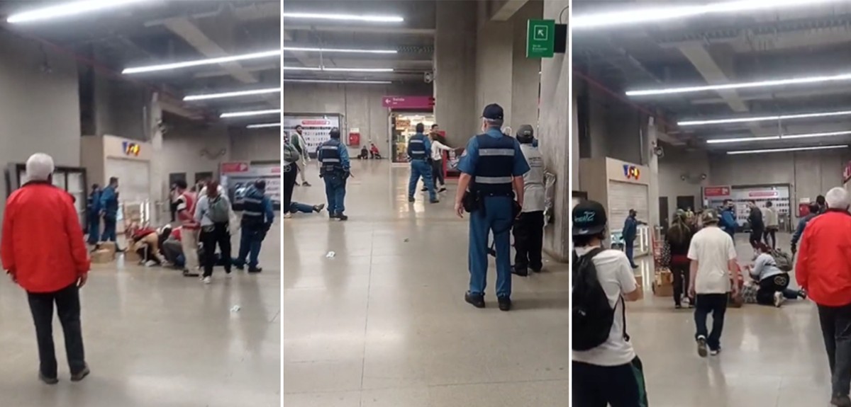 Guardias fueron agredidos por vendedores ambulantes en Metro Ñuñoa: dos están hospitalizados