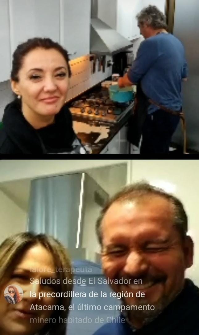 Priscilla Vargas y José Luis Repenning hicieron improvisado live desde la cocina del conductor de noticias