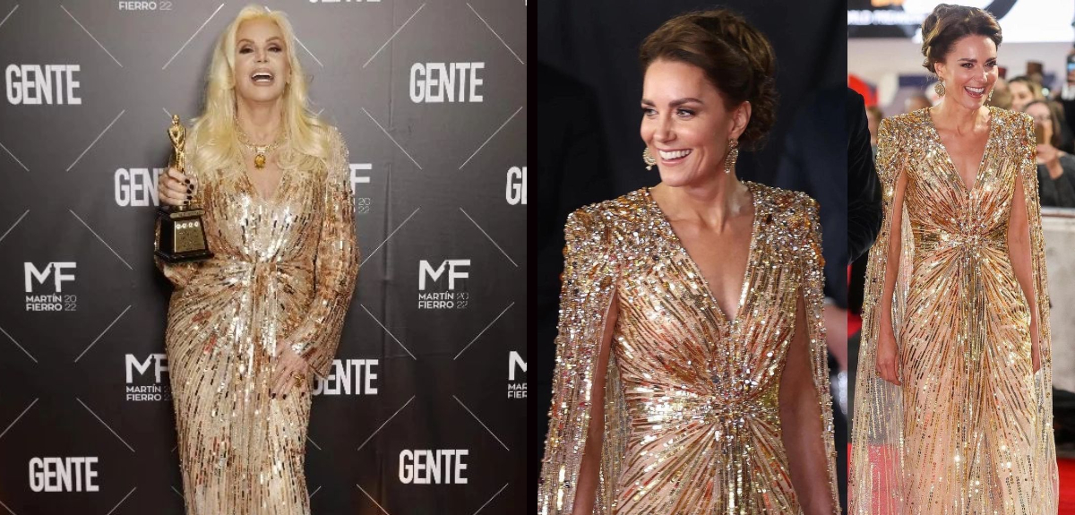 SUsana Gimenez y Kate Middleton vestido