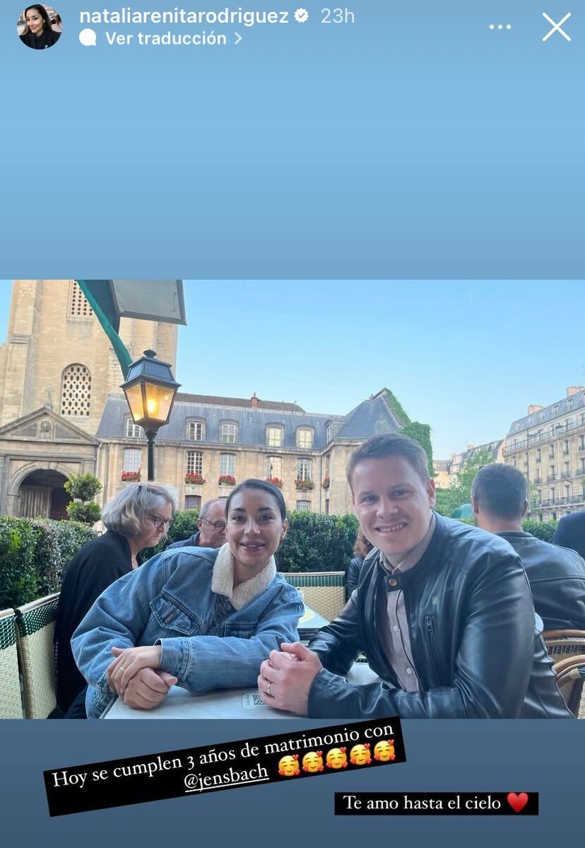 Natalia Arenita Rodríguez celebró 3 años de matrimonio: “Te amo hasta el cielo”