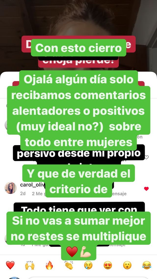 Janis Pope expuso ofensivo mensaje de usuaria en su Instagram: “No lo quise dejar pasar”