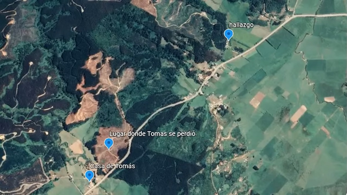 Lugar donde desapareció Tomás Bravo