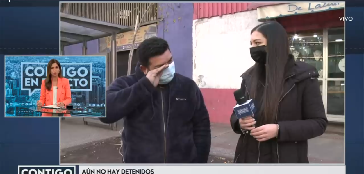 Chofer de TVN que frustró encerrona se quebró en 