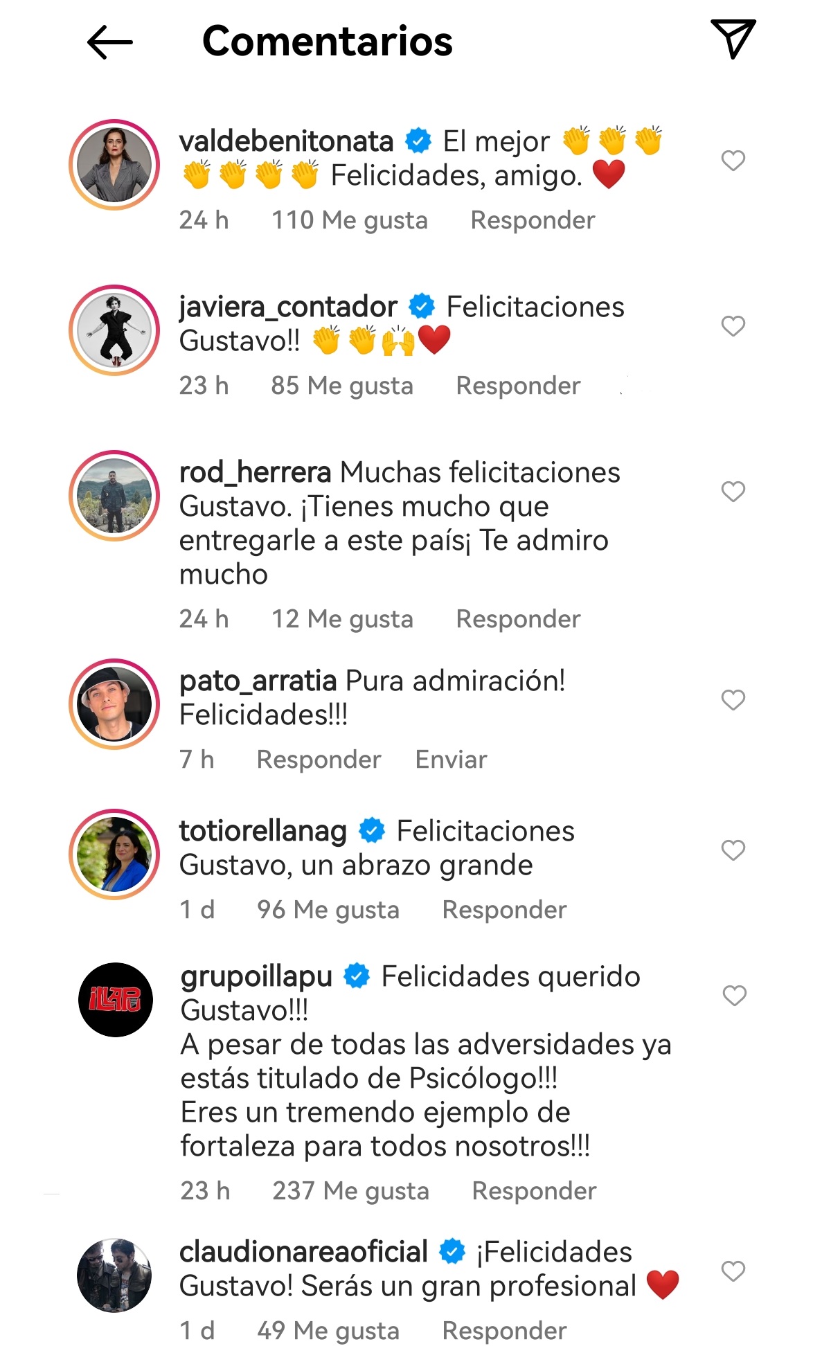 comentarios Gustavo Gatica titulación