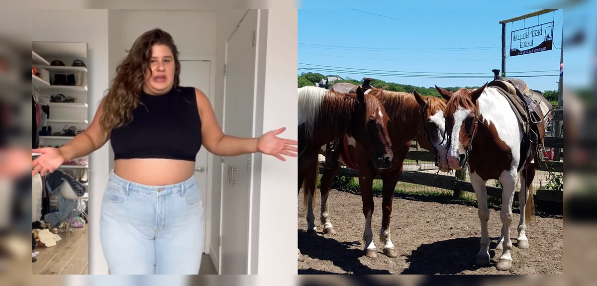 Influencer denunció crueles burlas en rancho de EEUU tras impedirle montar un caballo por su peso