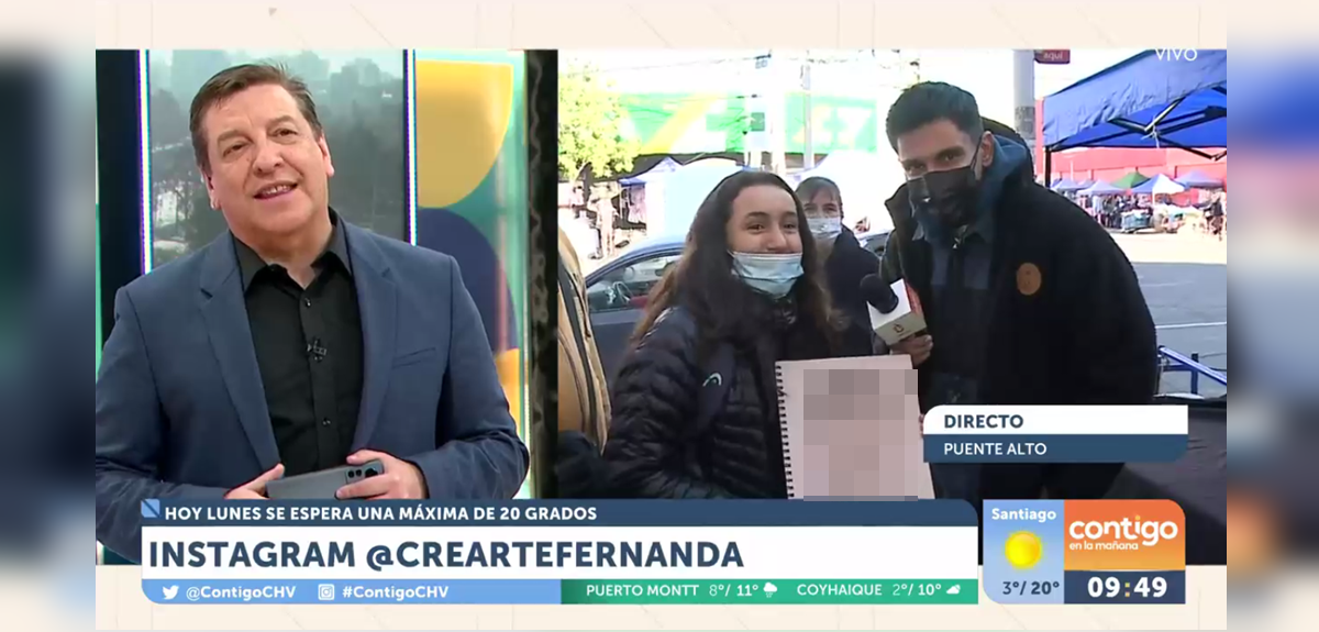 Joven artista sorprendió a JC Rodríguez en matinal de CHV: dibujó retrato hiperrealista del animador