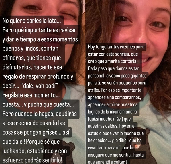 La sentida reflexión de María José Quintanilla sobre crecer