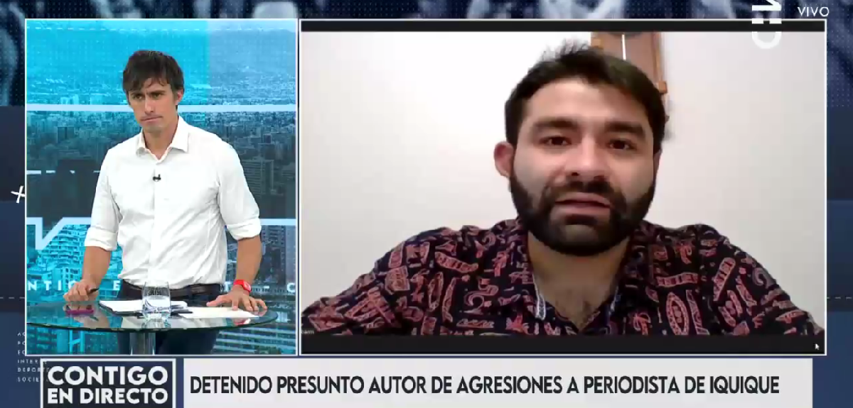 Periodista agredido en Iquique reapareció en CHV: reveló que ataque habría sido por sus reporteos