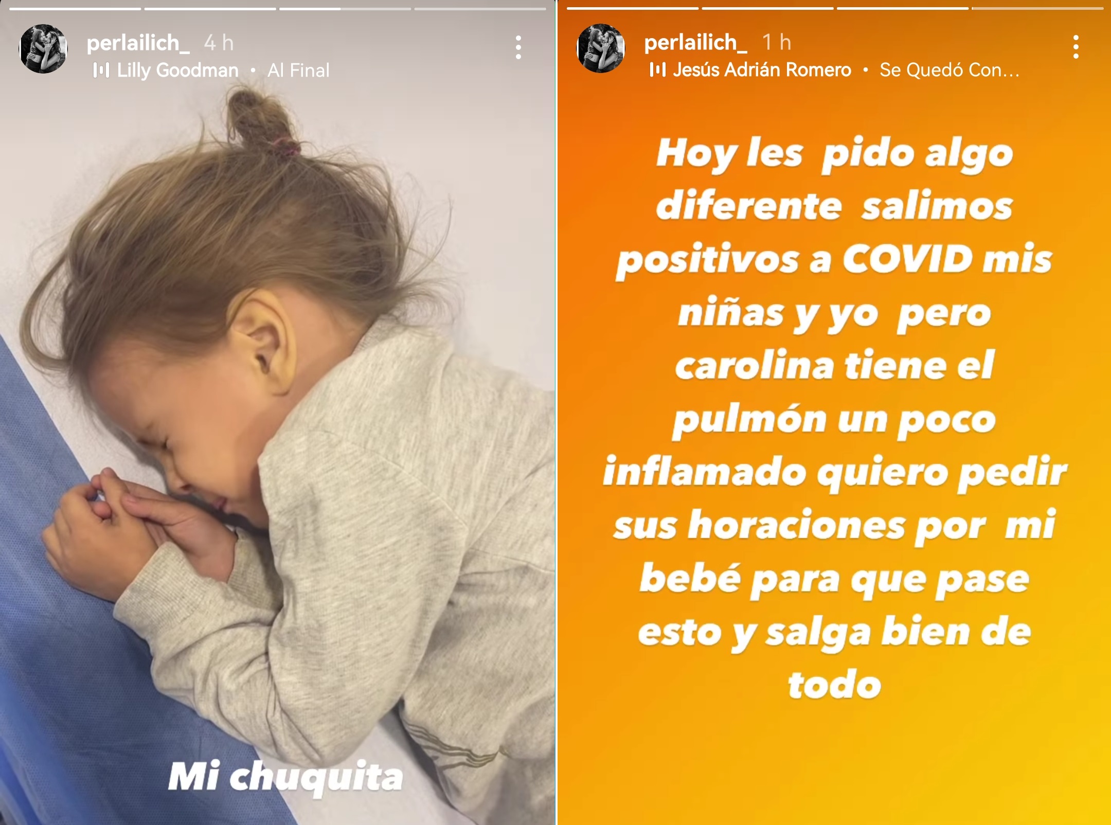 Perla Ilich hija grave COVID