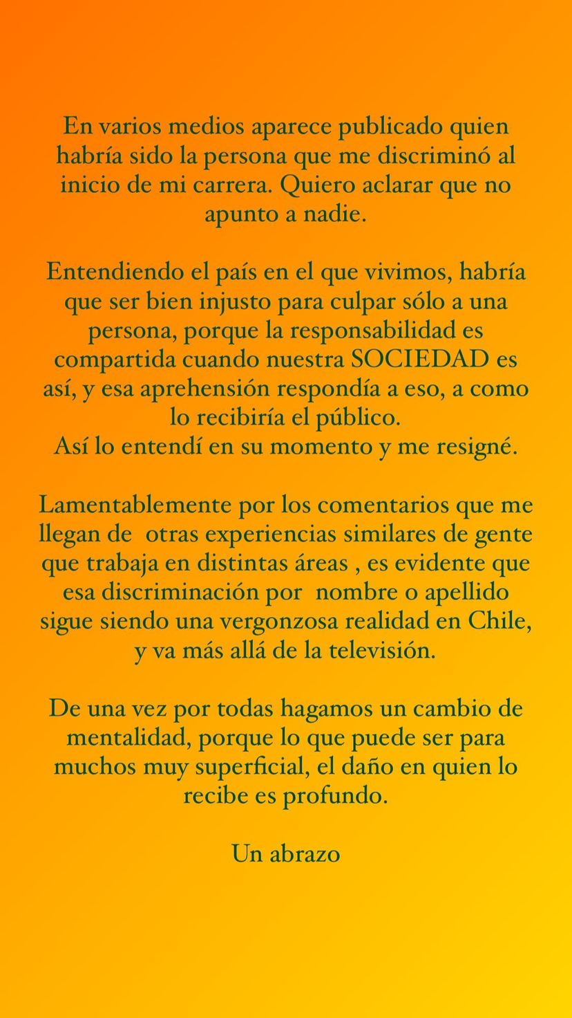 Priscilla Vargas aclaró discriminación que sufrió en TV.