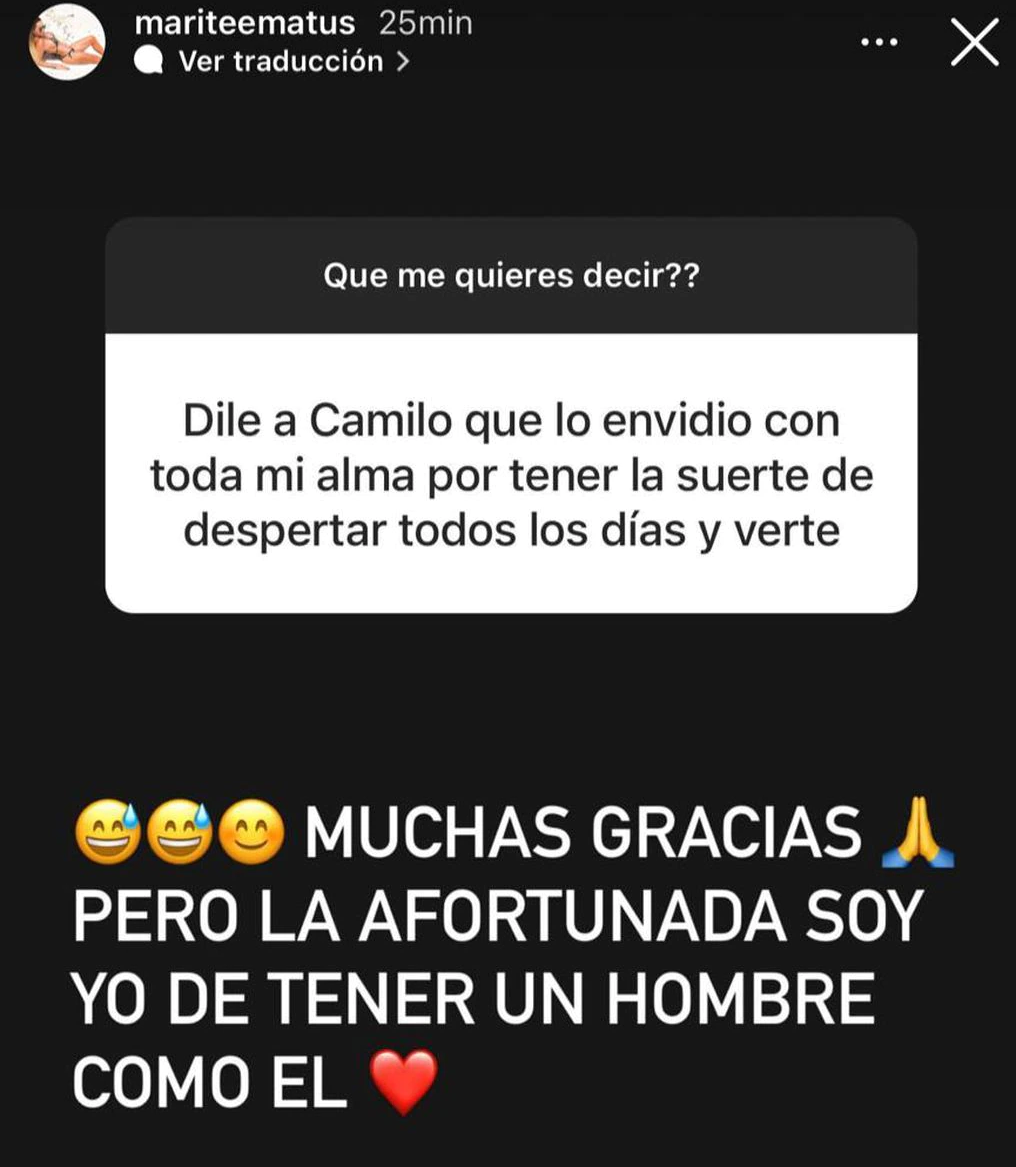 Marité Matus lanzó romántica confesión sobre su relación con Camilo Huerta