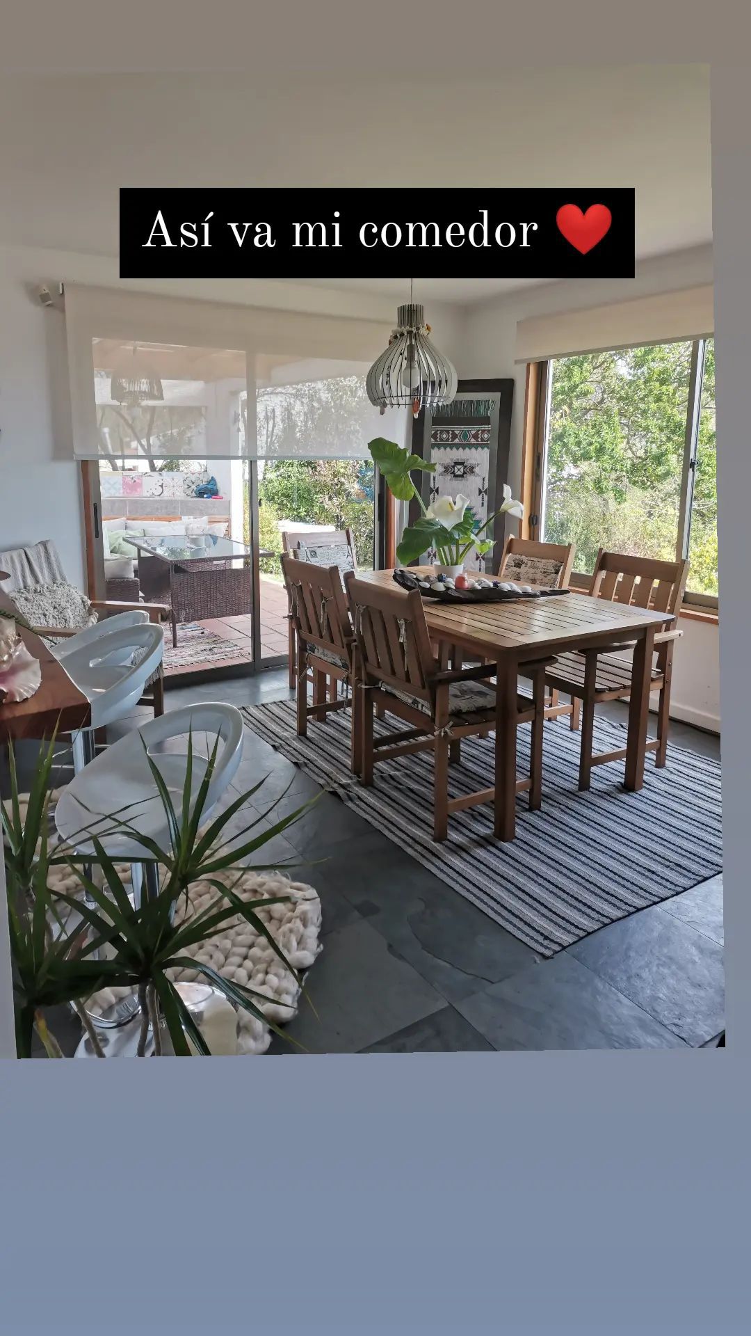 Cata Palacios mostró cómo va quedando la decoración de su casa en Maitencillo: “Así va mi comedor”