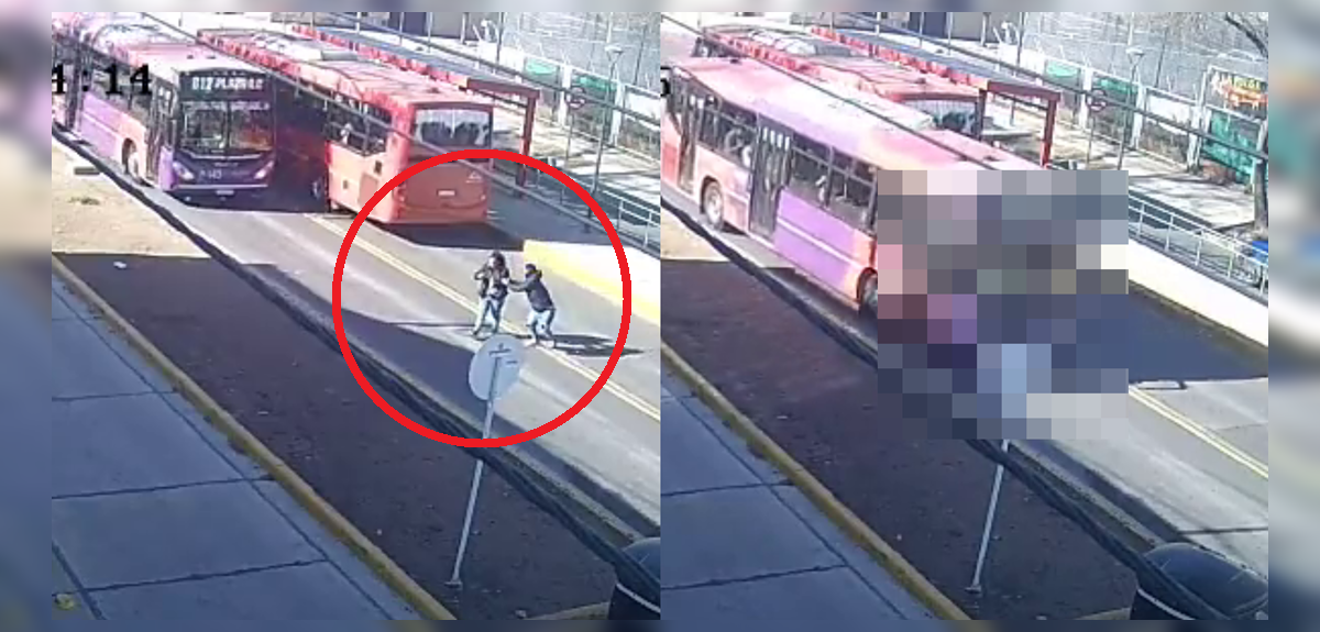 Crudo video mostró el momento preciso en que bus atropelló violentamente a una pareja en Argentina