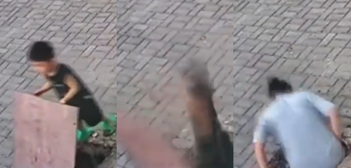 Abuela no dudó y se lanzó a fosa séptica para salvar a su nieto en China: heroico momento es viral