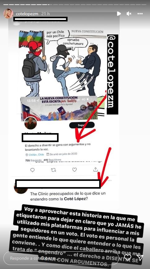 Coté López respuesta usuario engendro