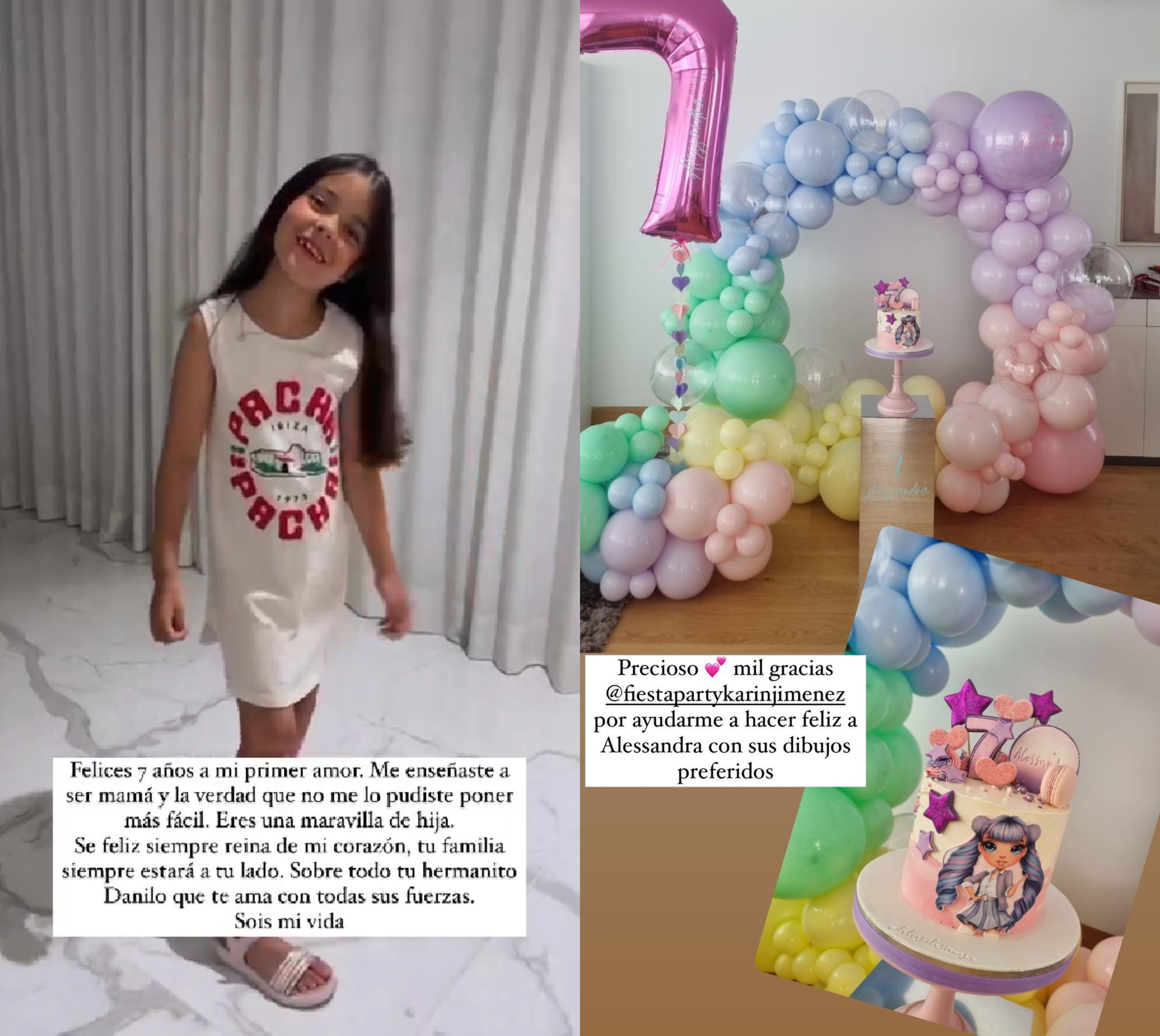 Hija de Gary Medel cumplió 7 años.