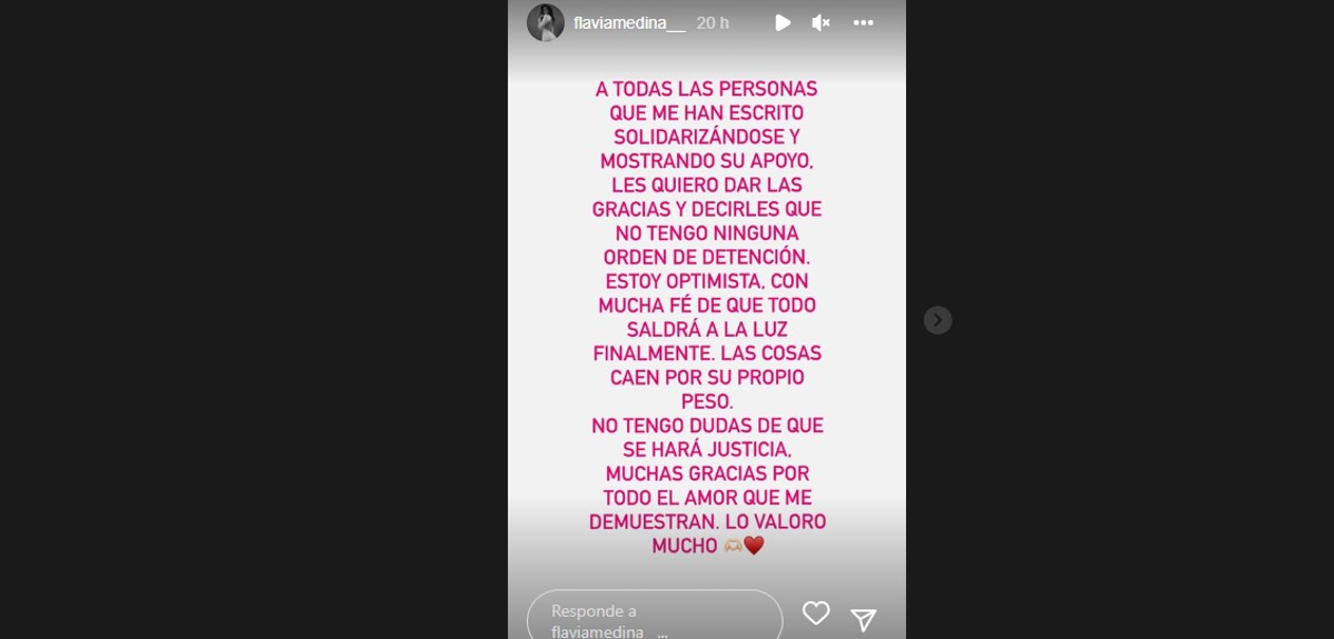 Flavia Medina negó orden de detención en su contra tras funa a clínica dental: “Se hará justicia”