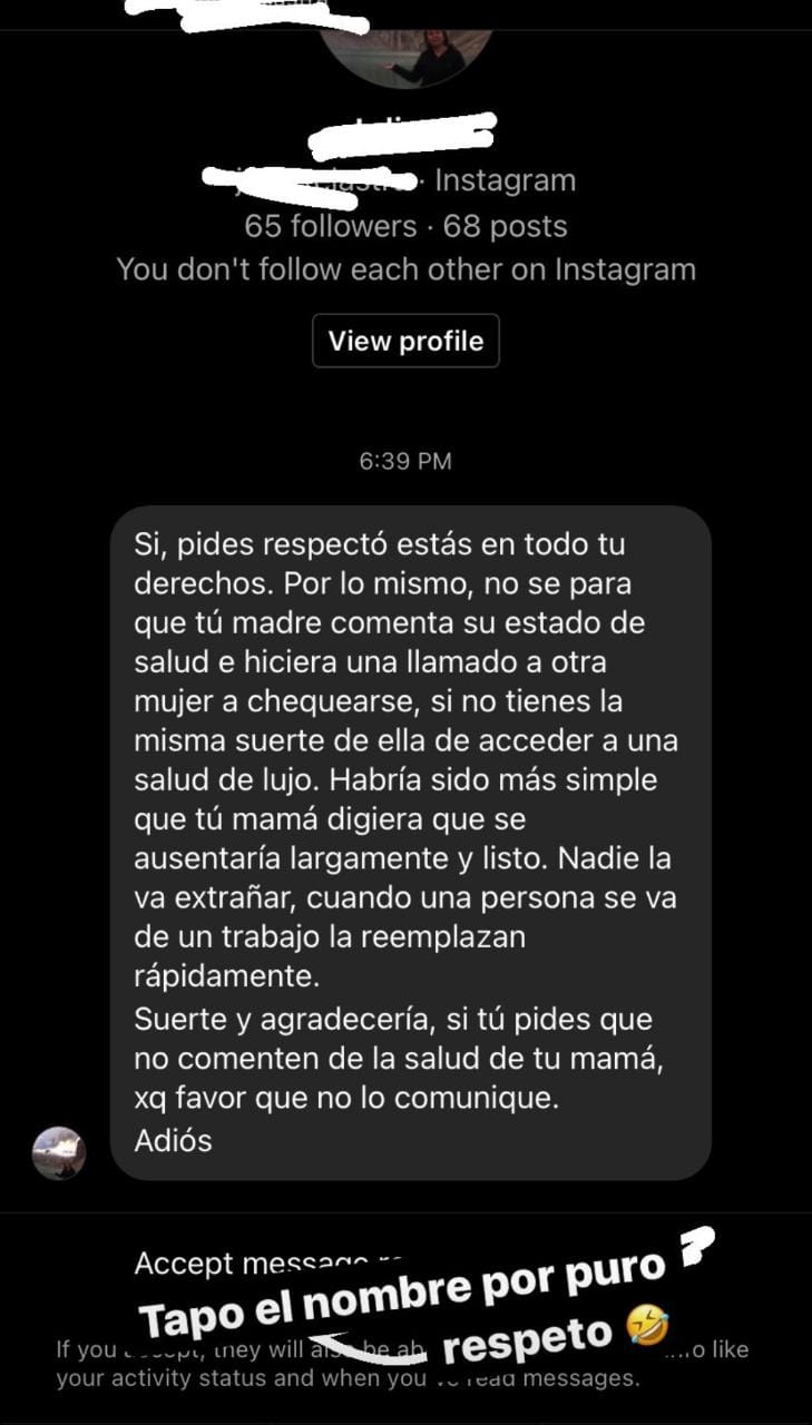 Hijo de Claudia Conserva reveló desubicado comentario