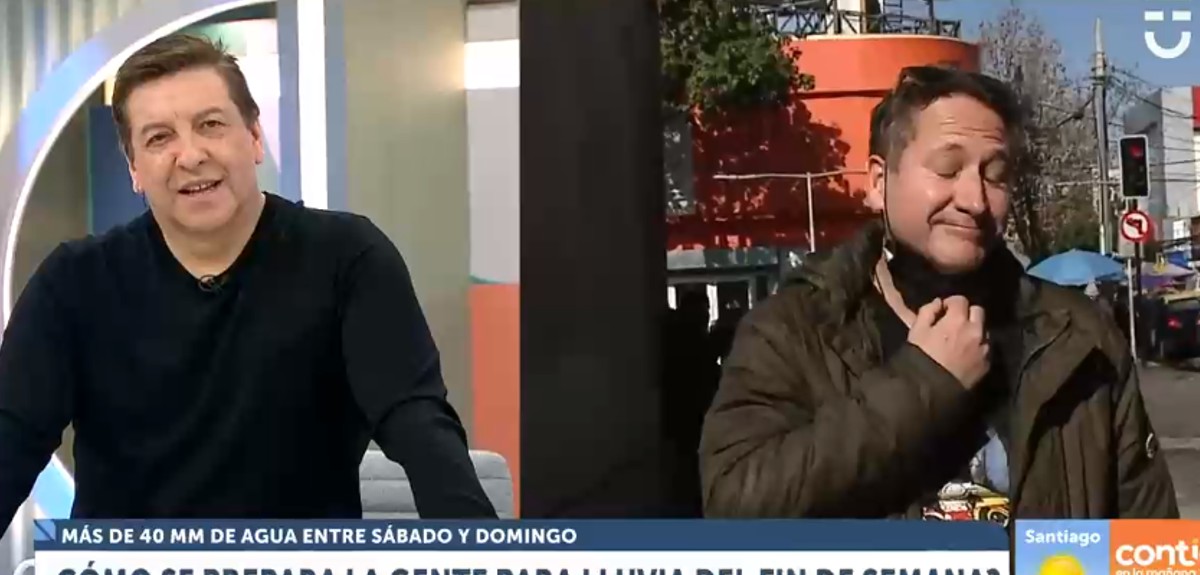 El inesperado encuentro de JP Queraltó en medio de despacho para el matinal: “Hay puros famosos aquí”