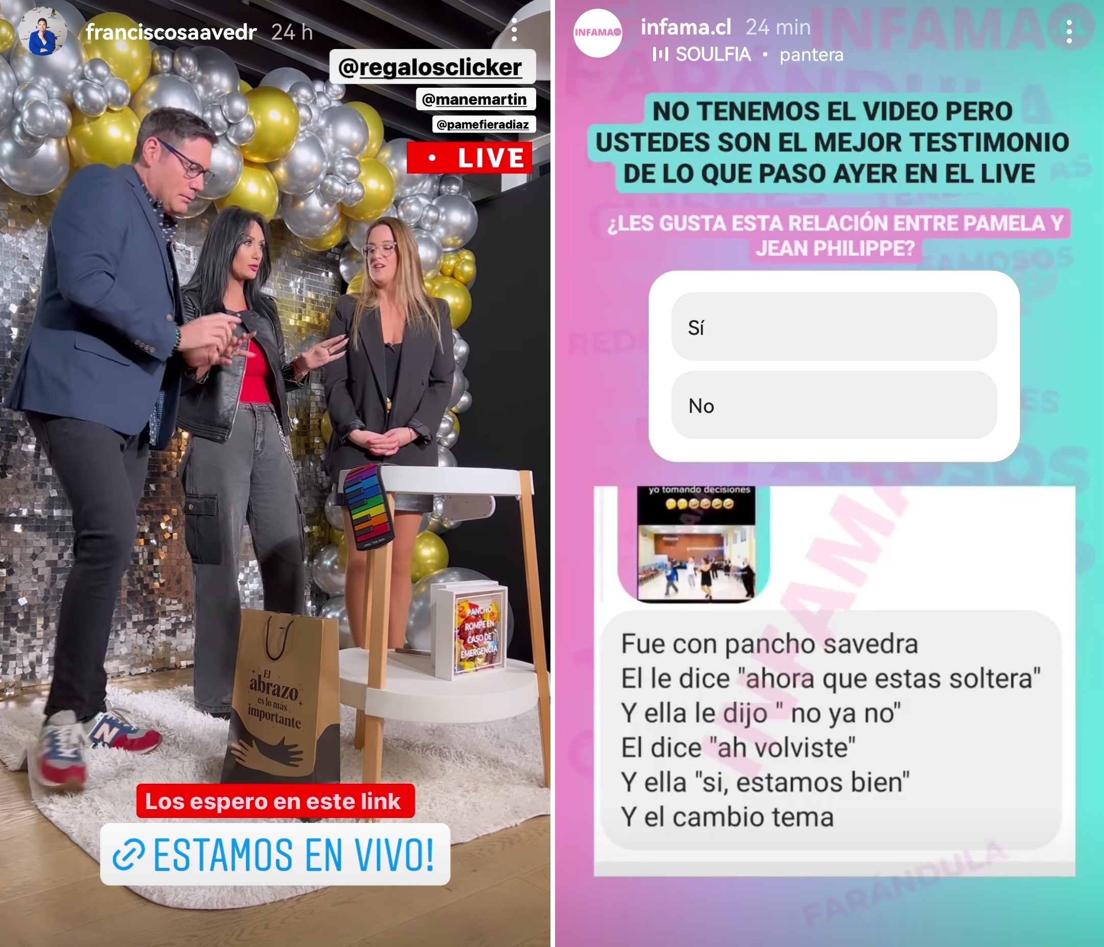 Live Pamela Díaz volvió con Jean-Philippe Cretton